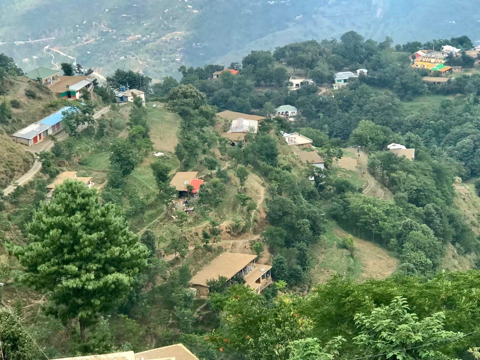 Green terraced hillsides of Aliabad