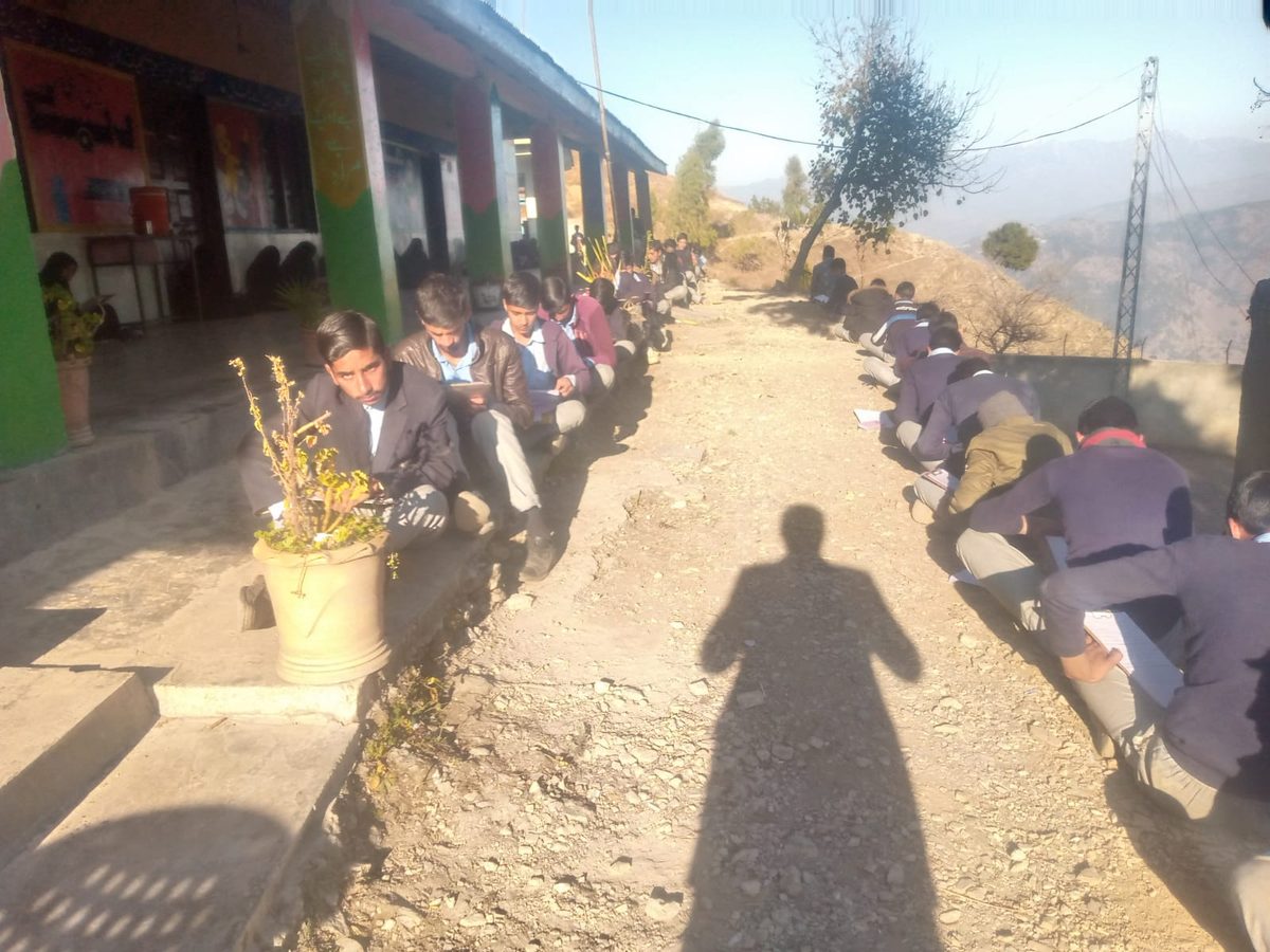 Students during an examination