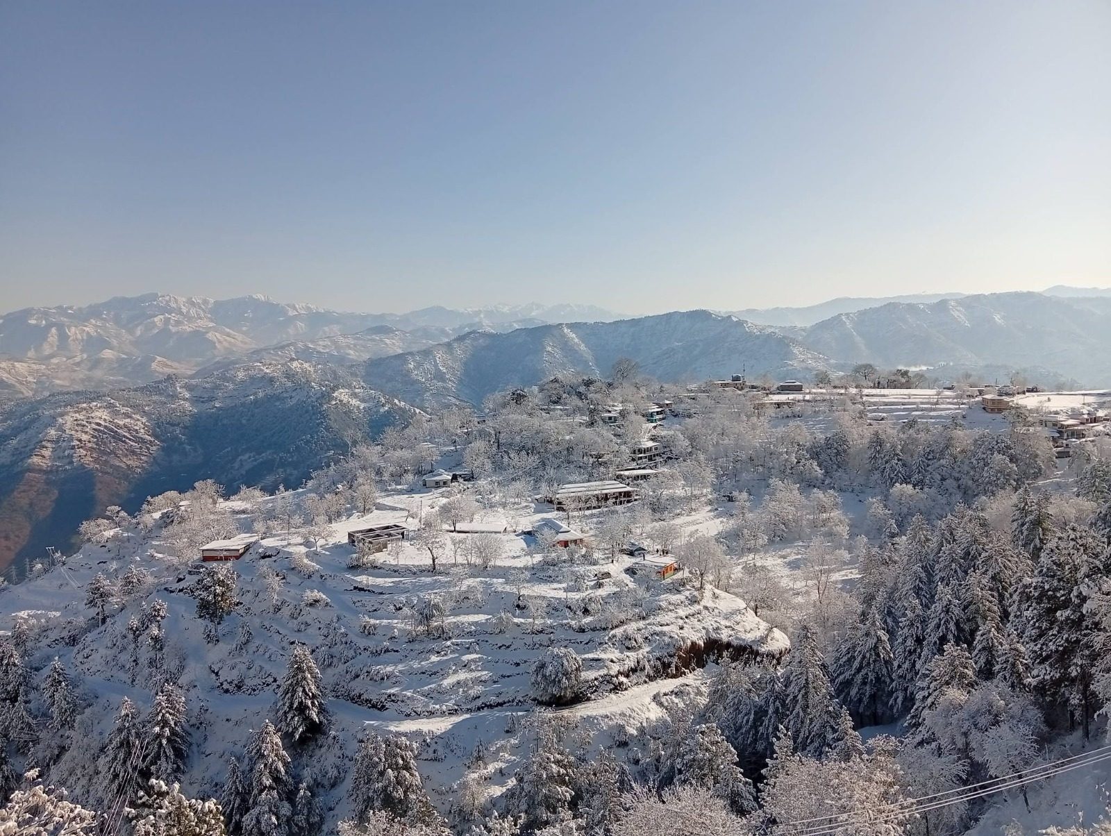 Winter view over Village Aliabad
